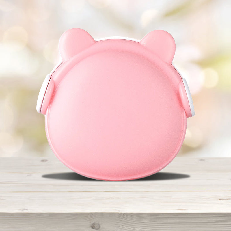 Plastic Bear Wall Nightlight Cartoon Pink/Blue/White Plug-in LED Night Lighting with Light Sensor Pink Clearhalo 'Night Lights' 'Wall Lights' Lighting' 1468331