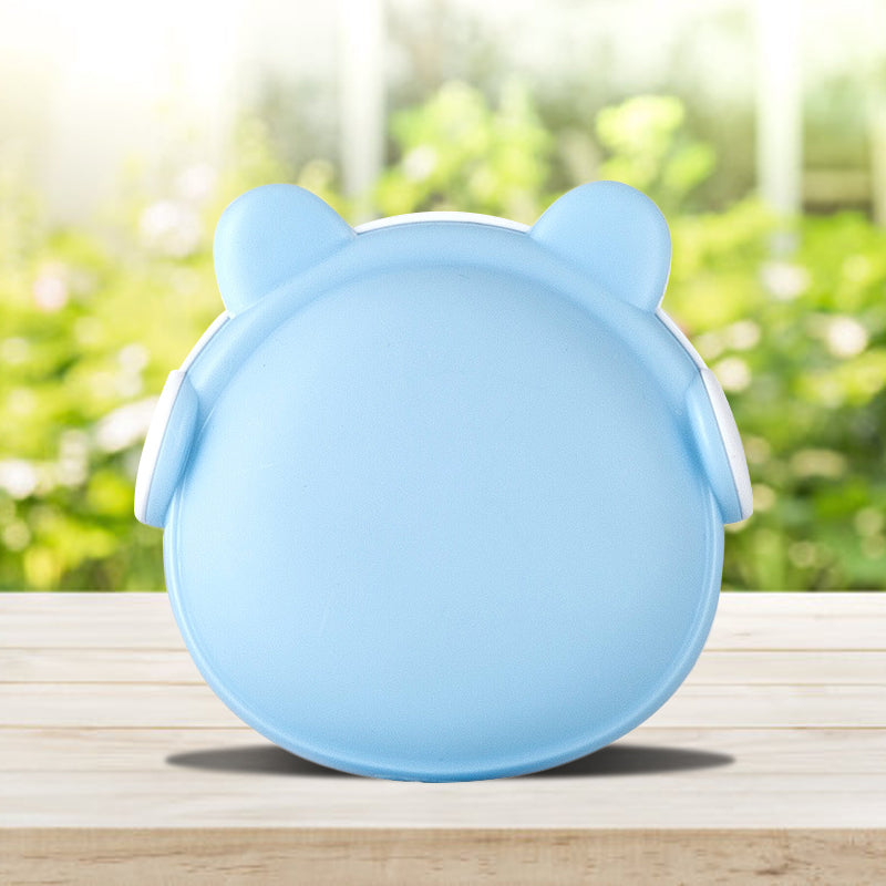 Plastic Bear Wall Nightlight Cartoon Pink/Blue/White Plug-in LED Night Lighting with Light Sensor Clearhalo 'Night Lights' 'Wall Lights' Lighting' 1468344