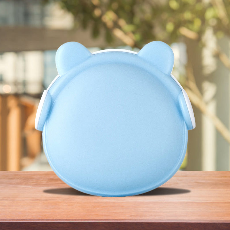 Plastic Bear Wall Nightlight Cartoon Pink/Blue/White Plug-in LED Night Lighting with Light Sensor Clearhalo 'Night Lights' 'Wall Lights' Lighting' 1468345