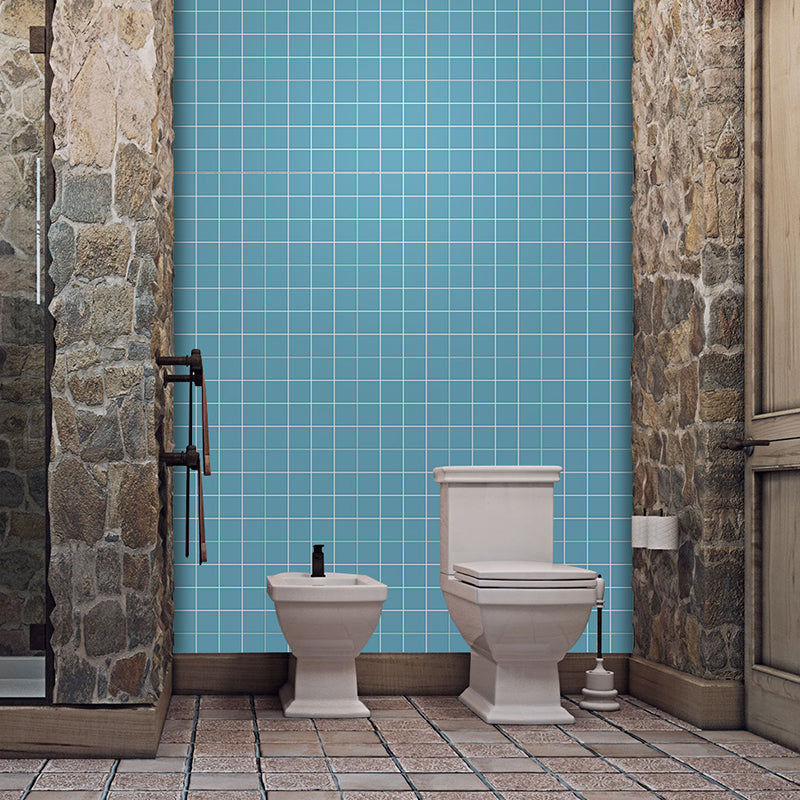 Minimalist Grid Wallpaper Panels for Kitchen 2.2-sq ft Wall Covering in Pastel Color, Easy Peel off Clearhalo 'Wall Decor' 'Wallpaper' 1468374