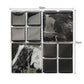 Modern Marble Tile Wallpaper Panel Set Grey-Black Bathroom Stick on Wall Decor, 4' x 4" Clearhalo 'Wall Decor' 'Wallpaper' 1468384