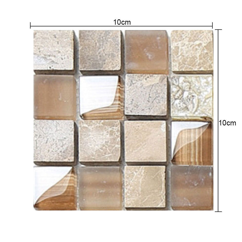 Self-Stick Grid Wallpaper Panel Set Modern PVC Wall Covering, 4' L x 4 ...