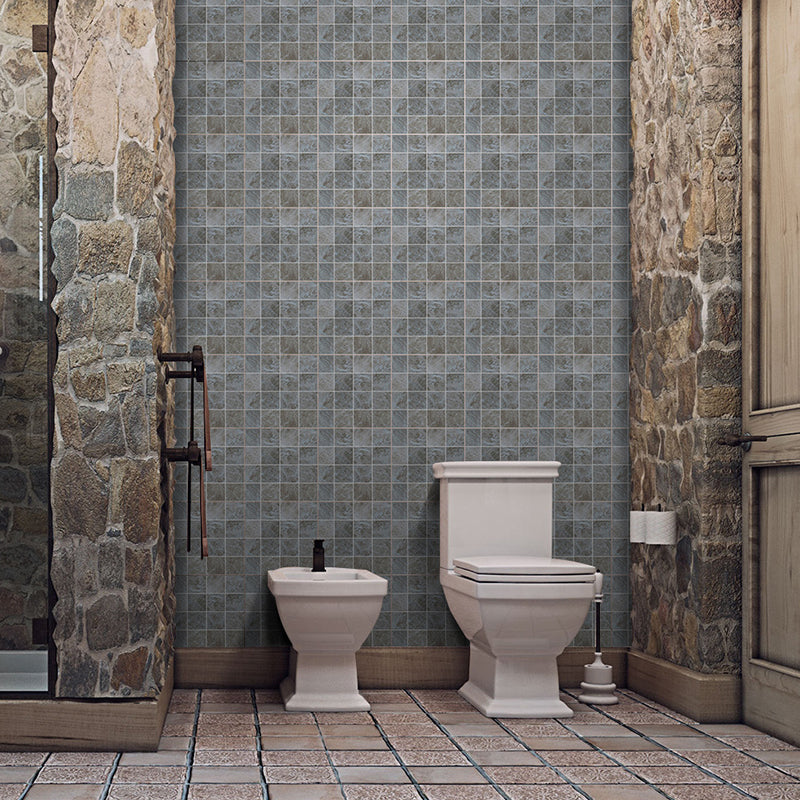 Marble Wallpaper Panel Modern Easy Peel off Bathroom Wall Art, 4' L x 4" W, Grey Clearhalo 'Wall Decor' 'Wallpaper' 1468445