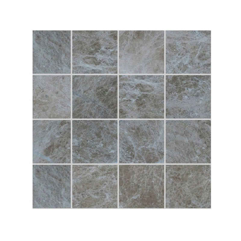Marble Wallpaper Panel Modern Easy Peel off Bathroom Wall Art, 4' L x 4" W, Grey Clearhalo 'Wall Decor' 'Wallpaper' 1468446