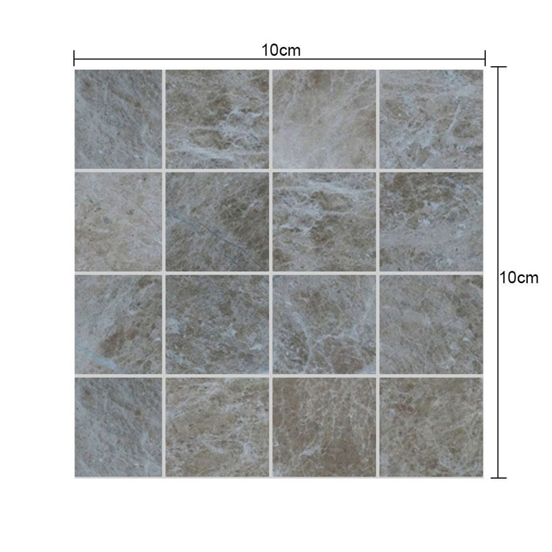 Marble Wallpaper Panel Modern Easy Peel off Bathroom Wall Art, 4' L x 4" W, Grey Clearhalo 'Wall Decor' 'Wallpaper' 1468447