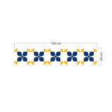 Exotic Seamless Flower Stick Wallpaper Panels for Bathroom Mosaics Wall Art, 4.3-sq ft Clearhalo 'Wall Decor' 'Wallpaper' 1468460