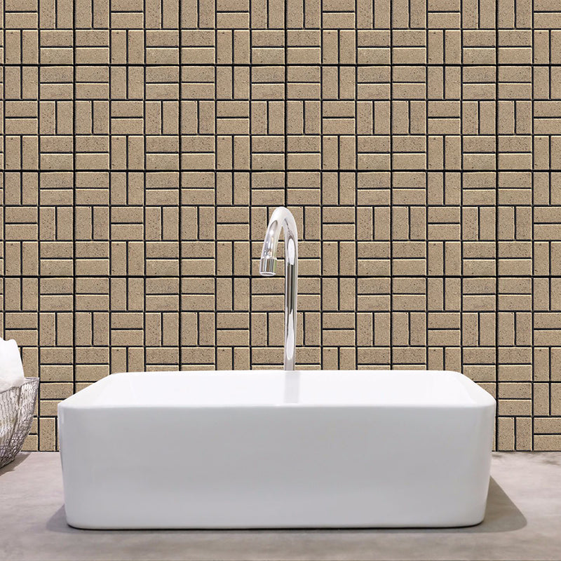 Rural Brick Peel off Wallpaper Panel Set in Brown Bathroom Wall Art, 12' L x 12" W Clearhalo 'Wall Decor' 'Wallpaper' 1468472