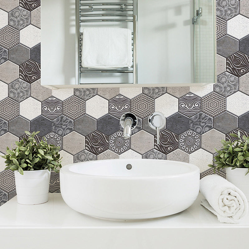 Honeycomb Pick-Up Sticks Wallpaper Panel Grey-White Modern Wall Decor for Bedroom Gray-White Clearhalo 'Wall Decor' 'Wallpaper' 1468475