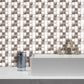 Peel and Paste Tile Wallpaper Panel Contemporary PVC Wall Art in White-Brown, 8' L x 8" W Clearhalo 'Wall Decor' 'Wallpaper' 1468487