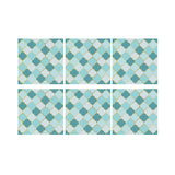 Aqua Quatrefoil Wallpaper Panel Set Peel and Stick Modern Bathroom Wall Decoration Clearhalo 'Wall Decor' 'Wallpaper' 1468492