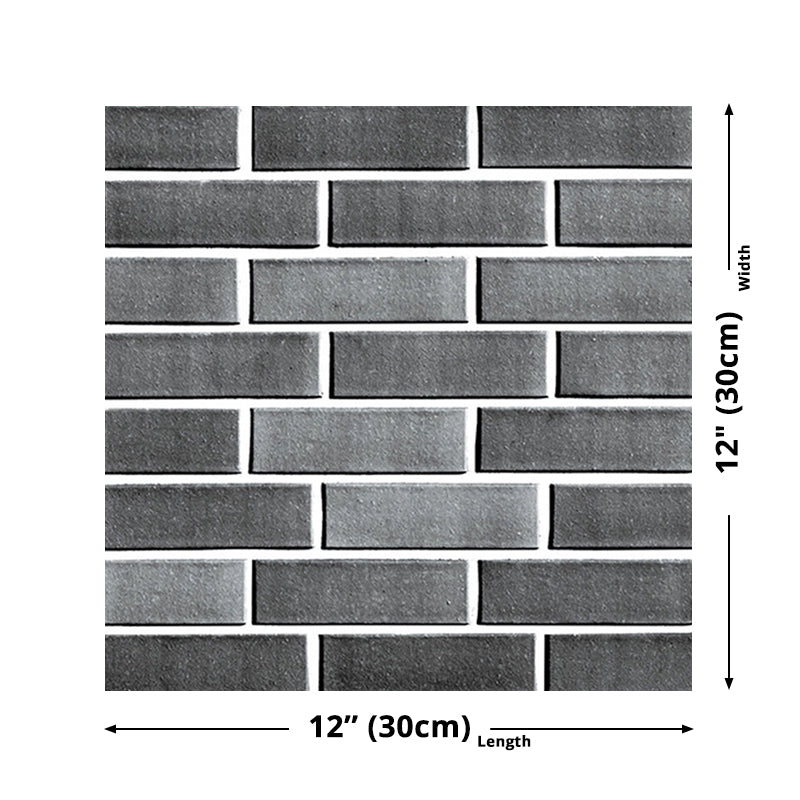 Grey Brick Wallpaper Panel Set Peel and Stick Rustic Corridor Wall Decor (4 Pieces) Clearhalo 'Country wall decor' 'Rustic' 'Wallpaper' Wall Decor' 1468531