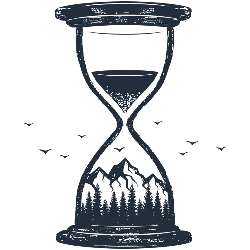 Large Hourglass Wallpaper Mural Black-White Non-Woven Cloth Wall Decor, Washable, Custom Made Clearhalo 'Wall Decor' 'Wall Mural' 1468565