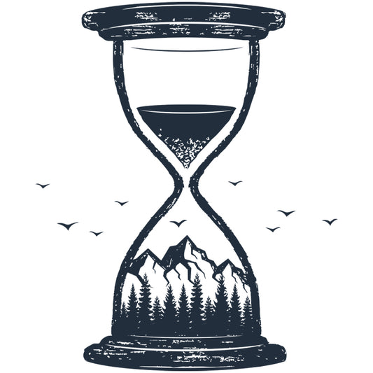 Large Hourglass Wallpaper Mural Black-White Non-Woven Cloth Wall Decor, Washable, Custom Made Clearhalo 'Wall Decor' 'Wall Mural' 1468565