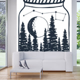Forest in the Bottle Mural Black-White Modern Art Wall Covering for Living Room, Custom Size Clearhalo 'Wall Decor' 'Wall Mural' 1468609