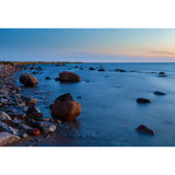 Sea with Rock Coast Mural Wallpaper in Blue Modern Wall Covering for Accent Wall Clearhalo 'Wall Decor' 'Wall Mural' 1468650