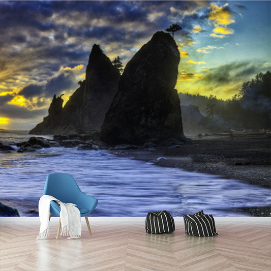 Photography Seashore Hills Wall Mural Big Wall Decoration for Bedroom, Custom Print Clearhalo 'Wall Decor' 'Wall Mural' 1469004