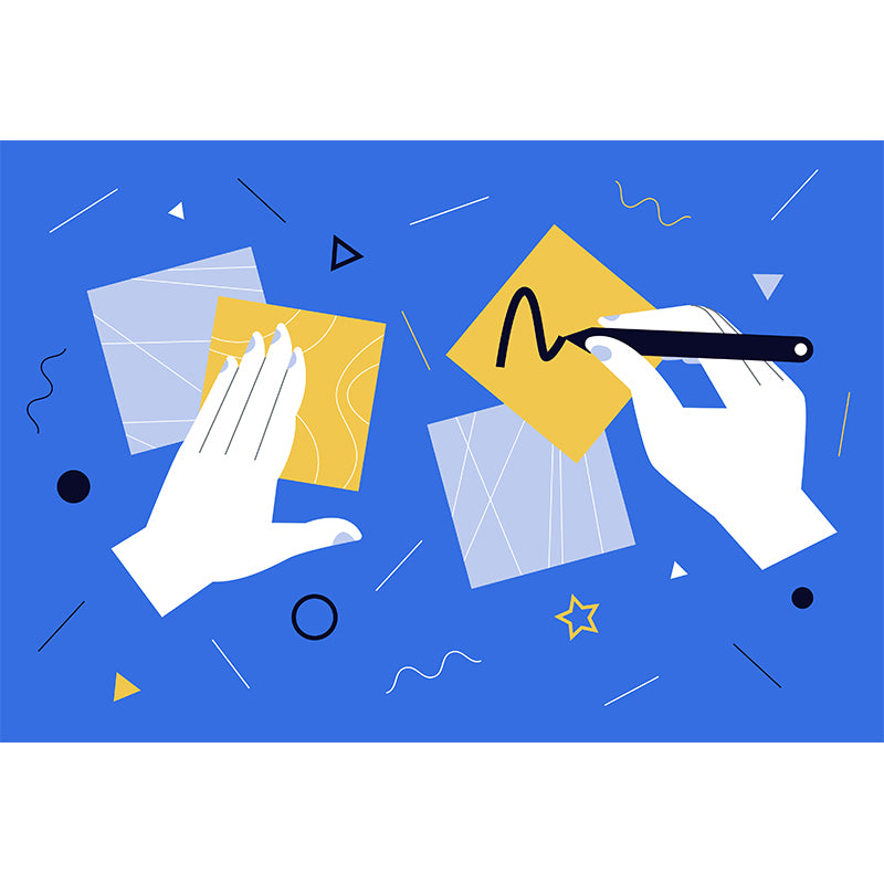 Note Taking Mural Wallpaper Artistry Stain Proof Living Room Wall Decor, Made to Measure Clearhalo 'Wall Decor' 'Wall Mural' 1469125