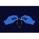 Blue Tie the Bracelet Mural Wallpaper Washable Artistry Bedroom Wall Decor on Black Clearhalo 'Wall Decor' 'Wall Mural' 1469140