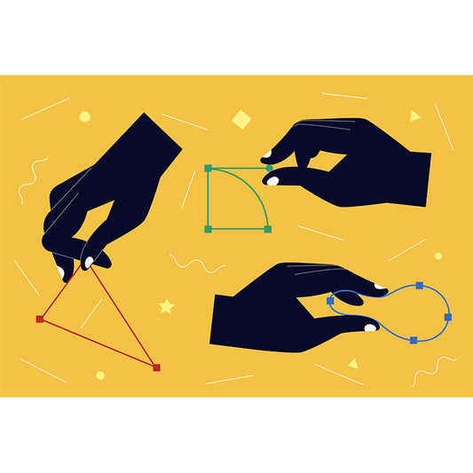 Modern Art Geometry Wall Mural Black-Yellow Moisture Resistant Wall Covering for Home Clearhalo 'Wall Decor' 'Wall Mural' 1469145