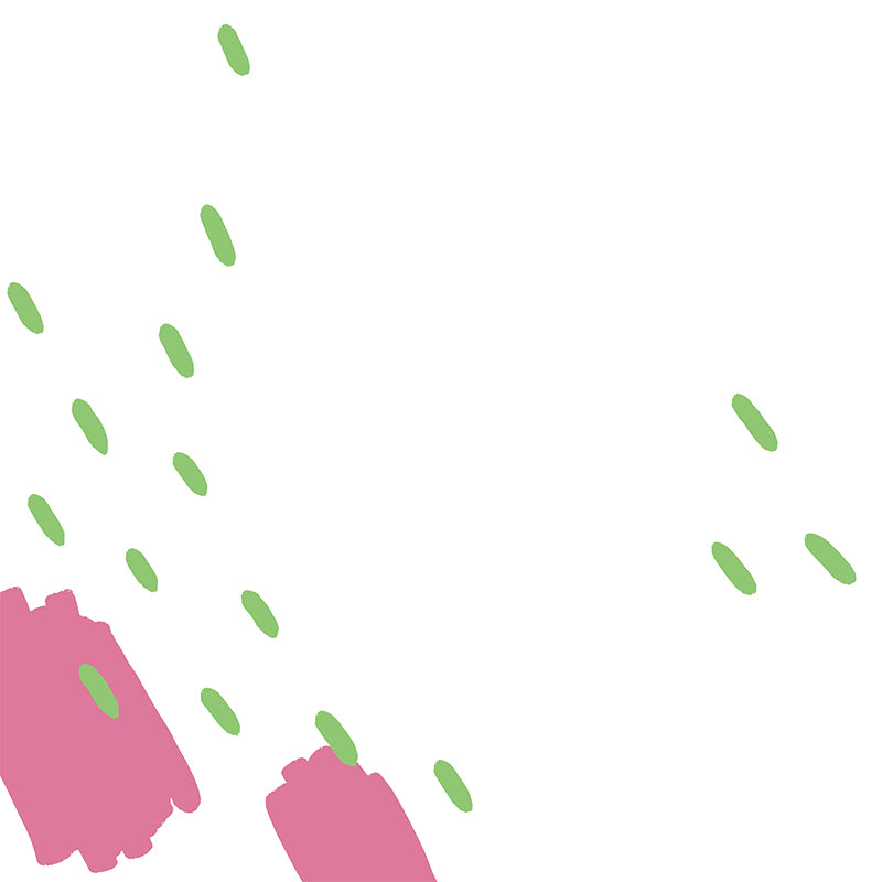 Raindrops Painting Mural Decal Childrens Art Smooth Wall Decoration in Pink-Green Clearhalo 'Wall Decor' 'Wall Mural' 1469255