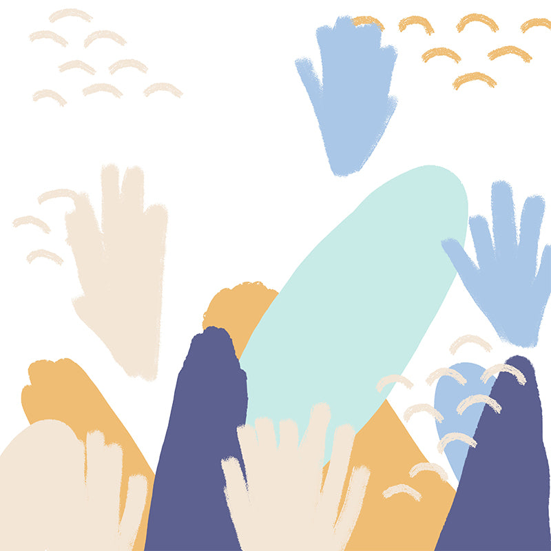 Mountain Landscape Wallpaper Mural Blue Childrens Art Wall Covering for Kids Bedroom Clearhalo 'Wall Decor' 'Wall Mural' 1469265