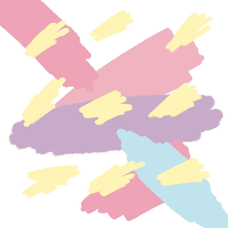 Pink Brush Stroke Scribble Mural Water-Proof Kids Style Bedroom Wall Art, Custom Made Clearhalo 'Wall Decor' 'Wall Mural' 1469270