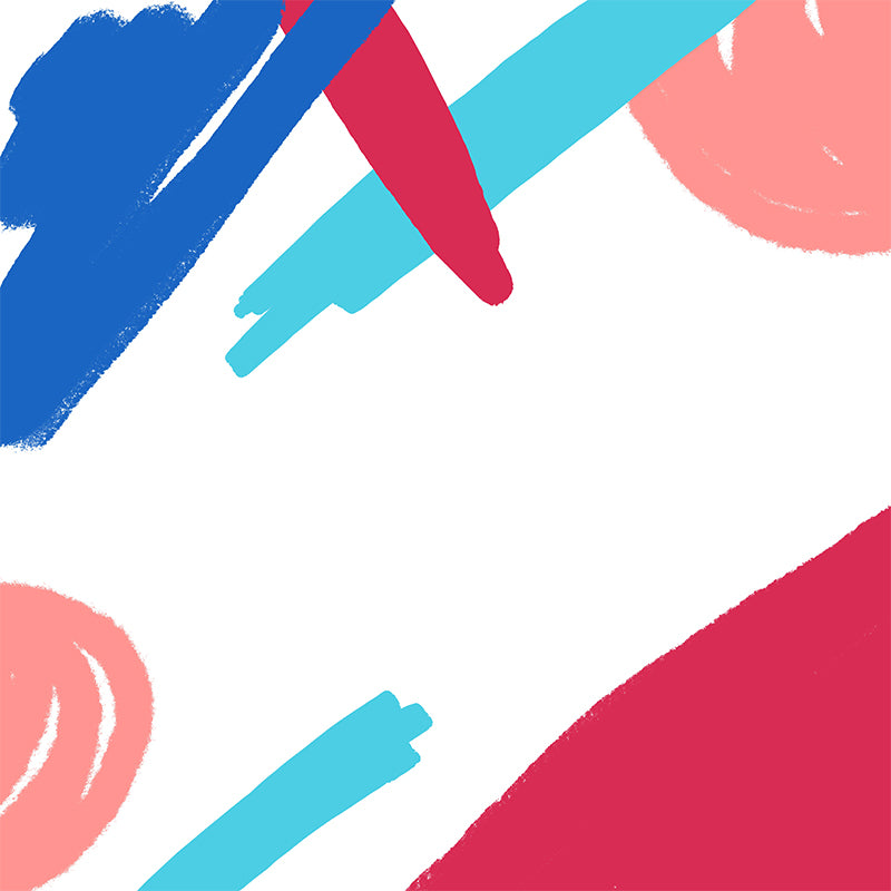 Kids Painting Abstract Mural Decal Red-Blue Moisture Resistant Wall Decor for Nursery Clearhalo 'Wall Decor' 'Wall Mural' 1469310