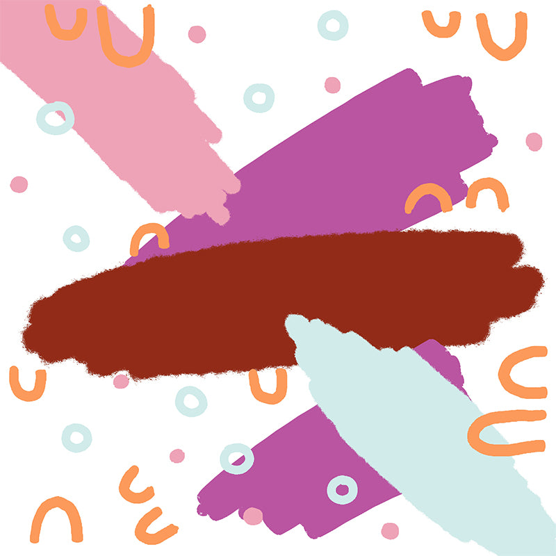 Illustration Brushstroke Mural Wallpaper Large Wall Covering for Kids Bedroom, Custom Made Clearhalo 'Wall Decor' 'Wall Mural' 1469315