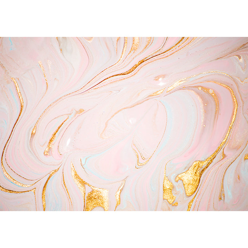 Non-Woven Large Pink Mural Modernist Wave Print Wall Decoration, Customized Size Clearhalo 'Wall Decor' 'Wall Mural' 1469335