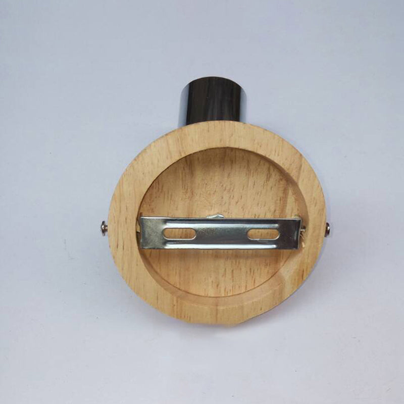 Minimalist Mini Wall Fixture Light with Cup Shaped 1 Light Wood and Metal Wall Lamp in Black Clearhalo 'Industrial wall lights' 'Industrial' 'Middle century wall lights' 'Rustic wall lights' 'Tiffany' 'Wall Lamps & Sconces' 'Wall Lights' Lighting' 147093