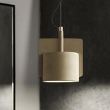 Nordic Half Shade Pendant Lighting Single-Bulb Cement Pendulum Light in Red/Grey/Yellow for Bedside Clearhalo 'Ceiling Lights' 'Modern Pendants' 'Modern' 'Pendant Lights' 'Pendants' Lighting' 1472871