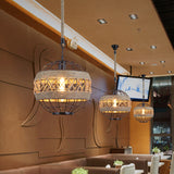 Spherical Bistro Ceiling Suspension Lamp Rustic Natural Rope 1 Head 12"/16" Wide Black Hanging Pendant Light Clearhalo 'Ceiling Lights' 'Industrial Pendants' 'Industrial' 'Middle Century Pendants' 'Pendant Lights' 'Pendants' 'Tiffany' Lighting' 1472922