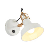 White Urn Wall Sconce Lighting Industrial Metallic 1 Bulb Bedside Rotatable Wall Lamp Fixture Clearhalo 'Art deco wall lights' 'Cast Iron' 'Glass' 'Industrial wall lights' 'Industrial' 'Middle century wall lights' 'Modern' 'Rustic wall lights' 'Tiffany' 'Traditional wall lights' 'Wall Lamps & Sconces' 'Wall Lights' Lighting' 1473025