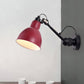 Single Bowl Shade Wall Reading Lamp Industrial Black/Red/Yellow Iron Sconce Light with Swing Arm Clearhalo 'Art deco wall lights' 'Cast Iron' 'Glass' 'Industrial wall lights' 'Industrial' 'Middle century wall lights' 'Modern' 'Rustic wall lights' 'Tiffany' 'Traditional wall lights' 'Wall Lamps & Sconces' 'Wall Lights' Lighting' 1473032