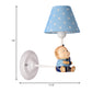 Cone Kids Bedside Wall Mounted Light Fabric 1 Light Cartoon Sconce Ideas in Blue/Red with Little Bear Decor Clearhalo 'Wall Lamps & Sconces' 'Wall Lights' Lighting' 1473252