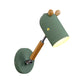 Iron Elongated Dome Swing Arm Wall Lamp Kids 1 Bulb White/Green/Grey-Wood Sconce Fixture with Venting Hole Clearhalo 'Wall Lamps & Sconces' 'Wall Lights' Lighting' 1473309