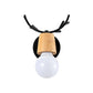 Nordic Shadeless Rotatable Wall Lamp Wood 1 Head Bedroom Sconce Lighting in Black/White with Antler Top Clearhalo 'Wall Lamps & Sconces' 'Wall Lights' Lighting' 1473370