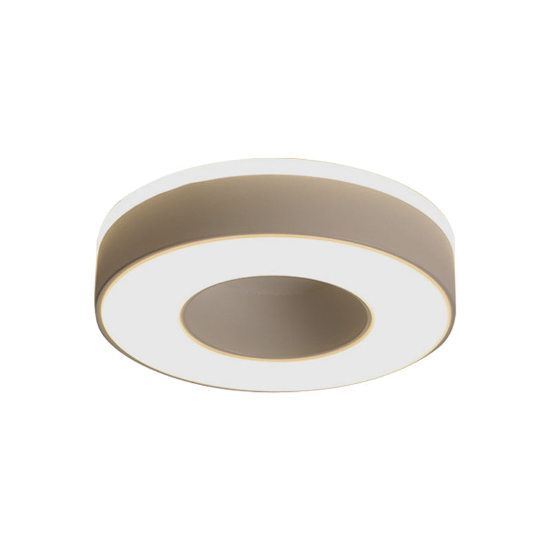 LED Corridor Ceiling Light Simple Black/White Flush Mounted Lamp with Small Square/Round Acrylic Frame, Warm/White Light - Clearhalo - 'Ceiling Lights' - 'Close To Ceiling Lights' - 'Close to ceiling' - 'Flush mount' - Lighting' - 1473603
