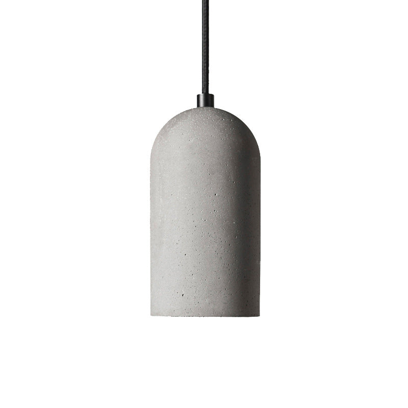 Elongated Dome Cement Down Lighting Factory 1 Bulb Living Room Pendant Ceiling Light in Grey Clearhalo 'Ceiling Lights' 'Modern Pendants' 'Modern' 'Pendant Lights' 'Pendants' Lighting' 1473949