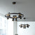 Metal Pipe Pendant Chandelier Factory 6/9 Heads Bedroom Hanging Ceiling Light in Black with Round Design 6 Black Clearhalo 'Cast Iron' 'Ceiling Lights' 'Chandeliers' 'Industrial Chandeliers' 'Industrial' 'Metal' 'Middle Century Chandeliers' 'Rustic Chandeliers' 'Tiffany' Lighting' 1473953