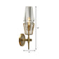 Clear Glass Tapered Sconce Lighting Colonial 1/2-Light Porch Wall Light in Gold with Metal Frame Clearhalo 'Wall Lamps & Sconces' 'Wall Lights' Lighting' 1474160
