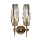 Clear Glass Tapered Sconce Lighting Colonial 1/2-Light Porch Wall Light in Gold with Metal Frame Clearhalo 'Wall Lamps & Sconces' 'Wall Lights' Lighting' 1474163