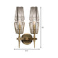 Clear Glass Tapered Sconce Lighting Colonial 1/2-Light Porch Wall Light in Gold with Metal Frame Clearhalo 'Wall Lamps & Sconces' 'Wall Lights' Lighting' 1474165