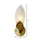 Colonialist Leaf Shaped Wall Light 1 Bulb Frosted Textured Glass Wall Mounted Lighting in Gold Clearhalo 'Wall Lamps & Sconces' 'Wall Lights' Lighting' 1474170