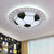 16.5"/20.5" W Kids LED Flush Mount Spotlight Black/Blue Football Flushmount Ceiling Lamp with Acrylic Shade Black Clearhalo 'Ceiling Lights' 'Close To Ceiling Lights' 'Close to ceiling' 'Flush mount' Lighting' 1474418
