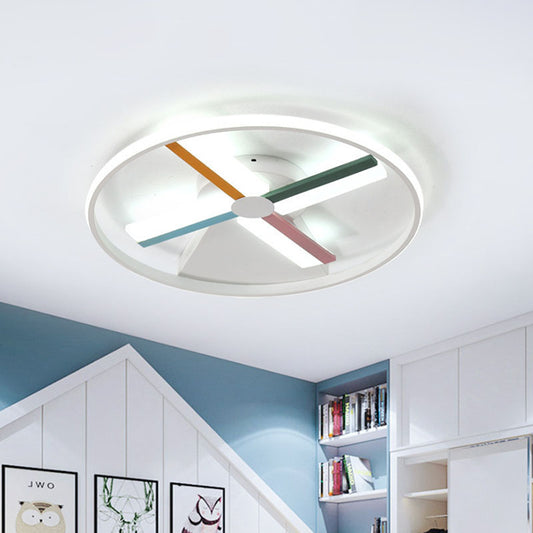 White Windmill Ceiling Flush Modern LED Acrylic Flush Mount Lighting Fixture for Children Bedroom, 16.5"/20.5" Wide White Clearhalo 'Ceiling Lights' 'Close To Ceiling Lights' 'Close to ceiling' 'Flush mount' Lighting' 1474513