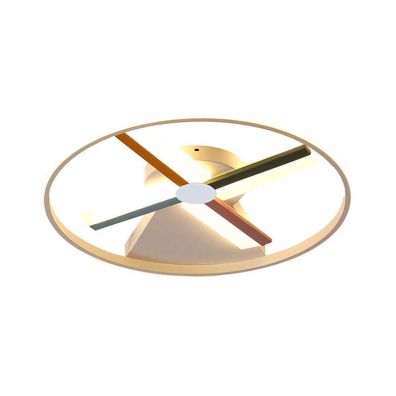 White Windmill Ceiling Flush Modern LED Acrylic Flush Mount Lighting Fixture for Children Bedroom, 16.5"/20.5" Wide Clearhalo 'Ceiling Lights' 'Close To Ceiling Lights' 'Close to ceiling' 'Flush mount' Lighting' 1474514