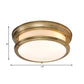 Drum Metallic Flush Mount Lamp Colonialism 3-Light Bedroom Ceiling Light Fixture in Gold Clearhalo 'Ceiling Lights' 'Close To Ceiling Lights' 'Close to ceiling' 'Flush mount' Lighting' 1474979