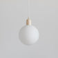 Simple Spherical Opal Glass Drop Pendant 1-Light Hanging Ceiling Light with Red/White/Green Cap Clearhalo 'Ceiling Lights' 'Glass shade' 'Glass' 'Modern Pendants' 'Modern' 'Pendant Lights' 'Pendants' Lighting' 1475205