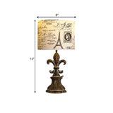 Drum Living Room Table Lighting Country Fabric 1 Light Beige Script Printing Desk Light with Resin Etched Cylinder/Baluster Base Clearhalo 'Lamps' 'Table Lamps' Lighting' 1475731